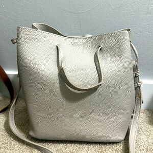 Boutique Gray Vegan Leather Bag